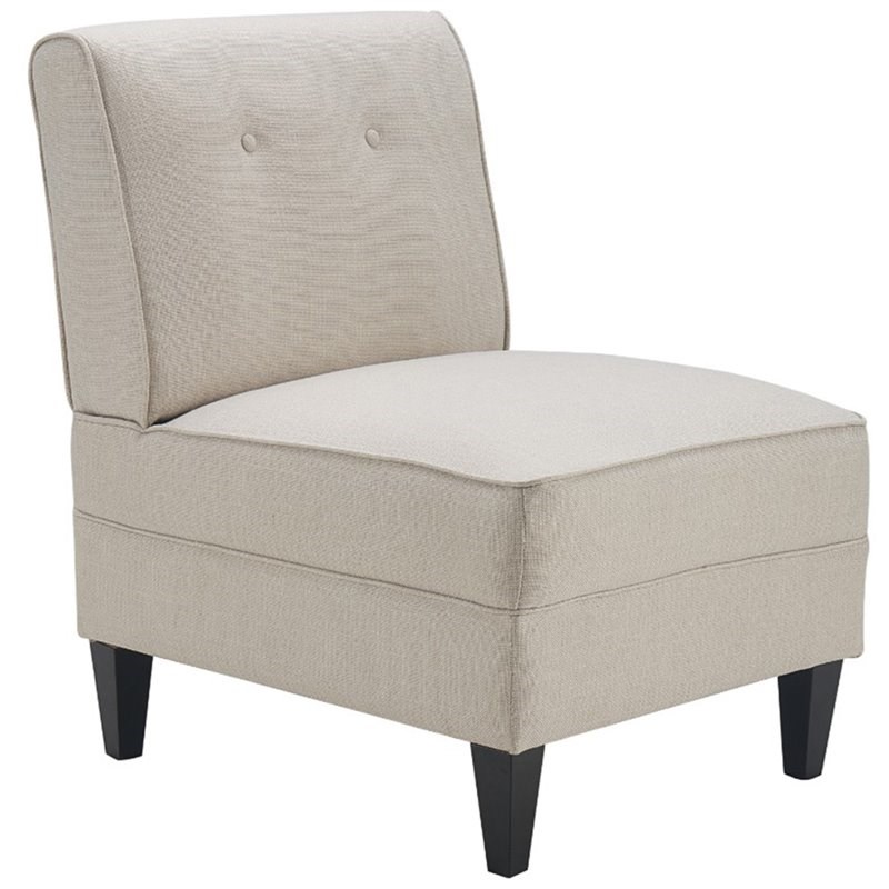 Serta at Home Copenhagen Tufted Slipper Chair in Cream | Homesquare