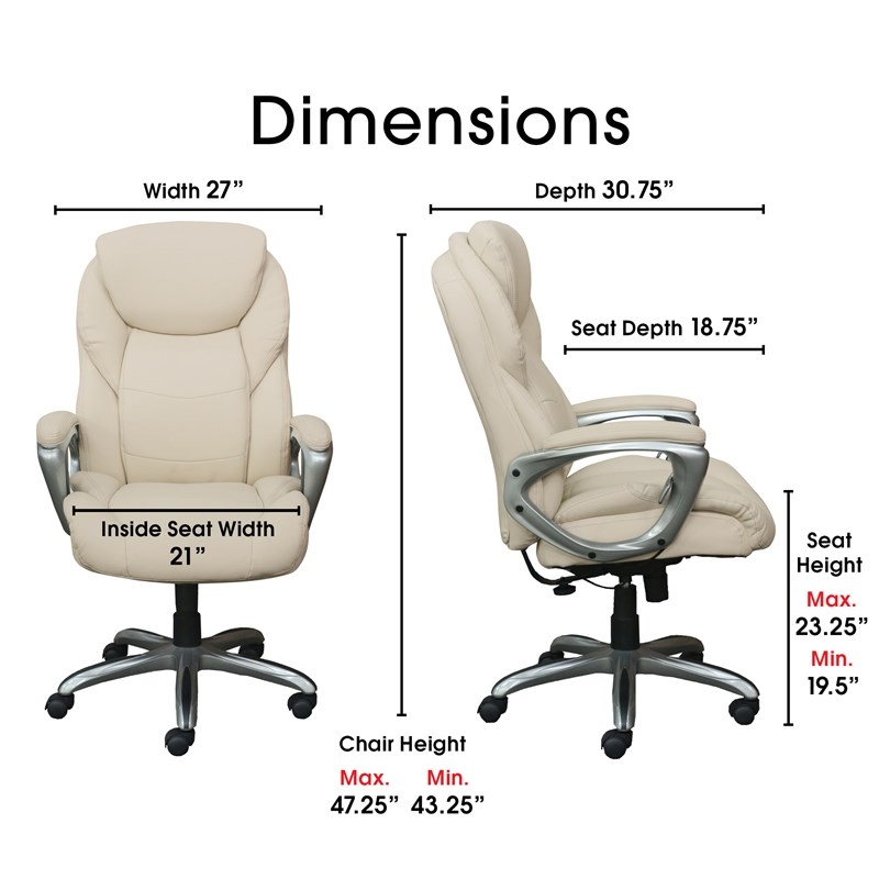Serta ivory office chair Clearance