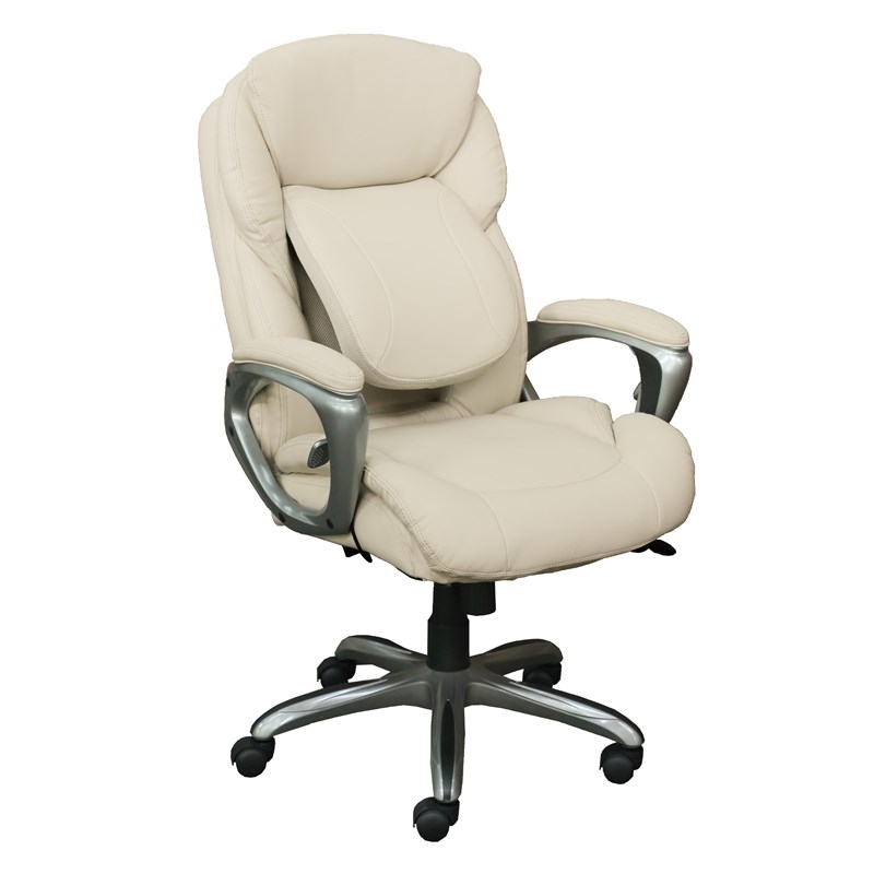 Serta Works Executive Office Chair with Tailored Reach Inspired Ivory