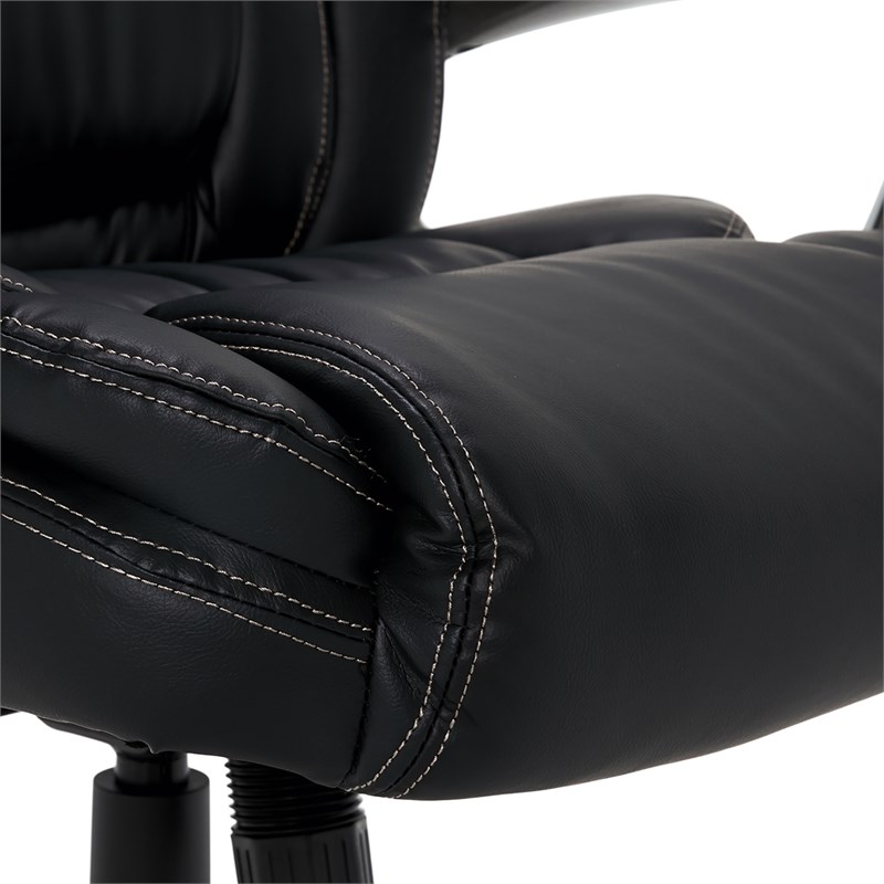 Serta Garret Executive Office Chair Black Bonded Leather Homesquare