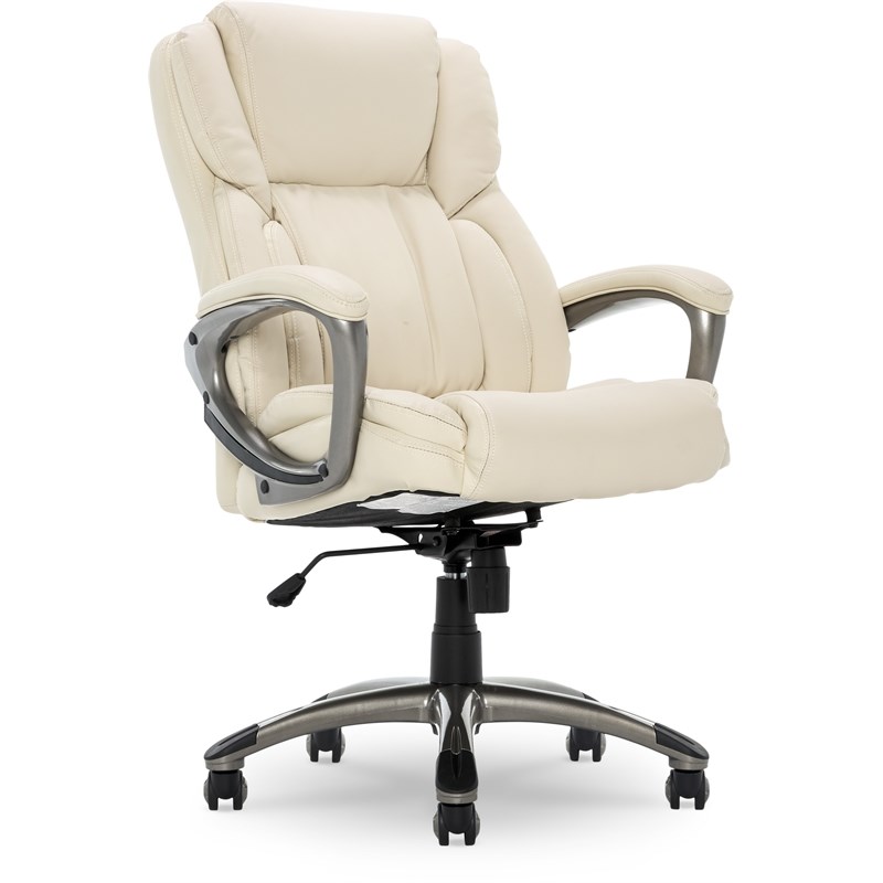 Serta Garrett Executive Office Chair Ivory White Homesquare