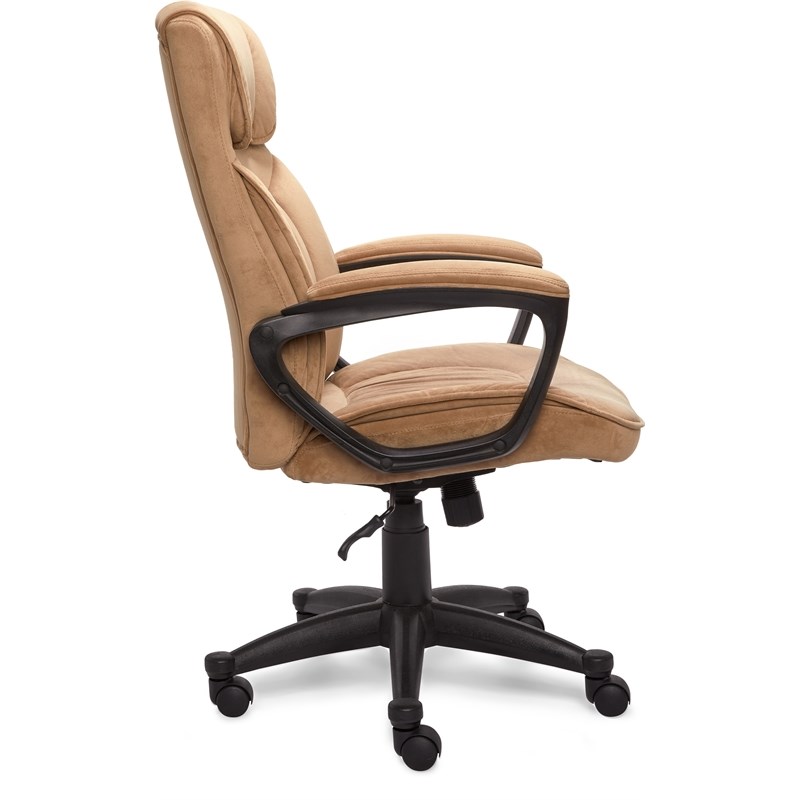 Serta Executive Office Chair In Velvet Coffee Microfiber 43670   442154 16 L 