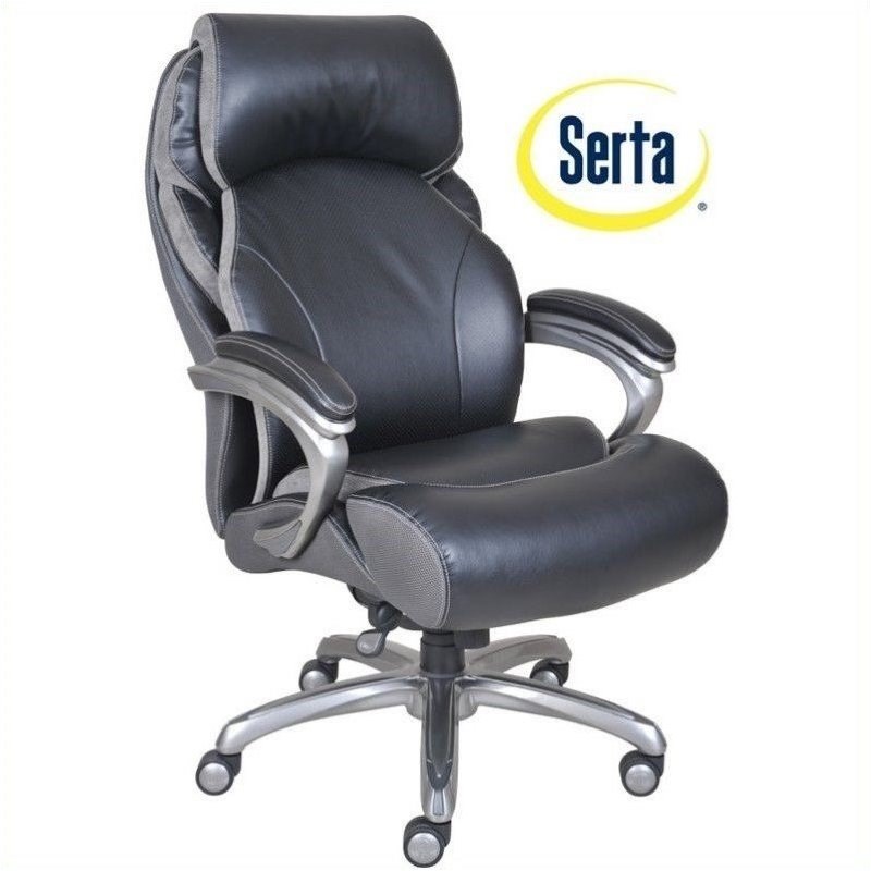 Serta At Home Big And Tall Executive Office Chair Black Homesquare   499376 L 