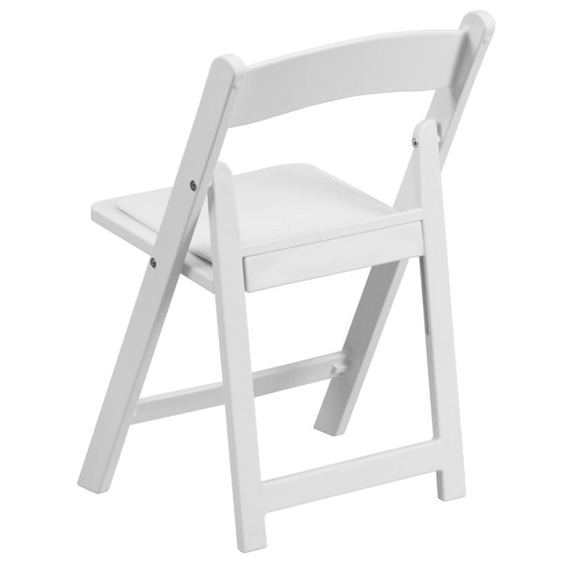 Flash Furniture Kids Resin Folding Chair in White