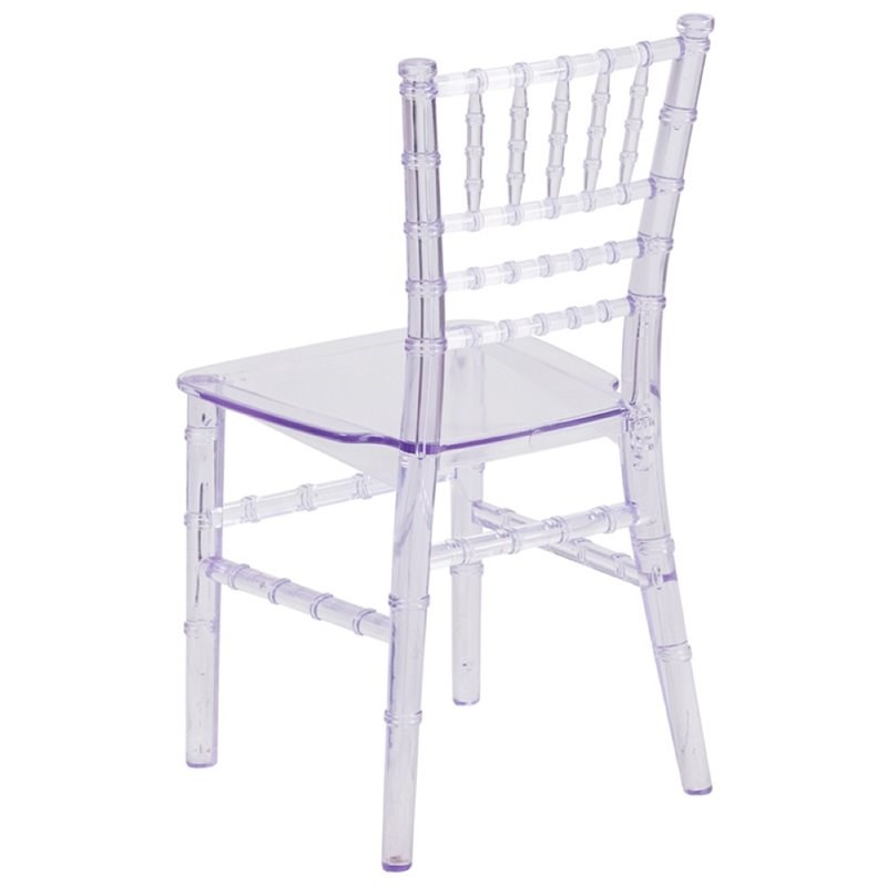 Flash Furniture Party & Event Resin Child's Chiavari Chair in Transparent Clear