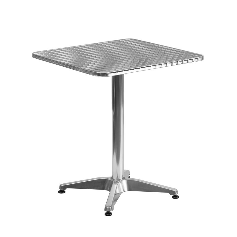 Flash Furniture 23.5Sq Aluminum Table Set-2 Ch In Beige