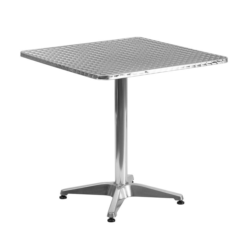 Flash Furniture 27.5Sq Aluminum Table Set-2 Ch In Beige