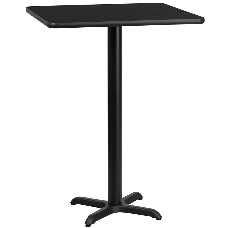 Flash Furniture 24Sq Laminate Table-X-Base In Black