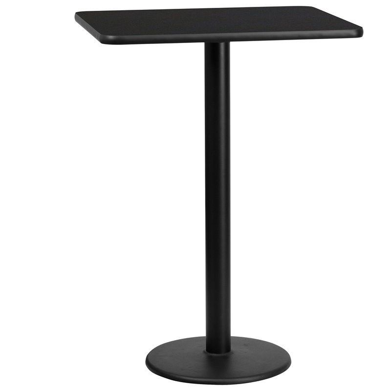 Flash Furniture 24X30 Laminate Table-Rd Base In Black