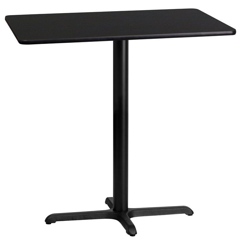 Flash Furniture 24X42 Laminate Table-X-Base In Black