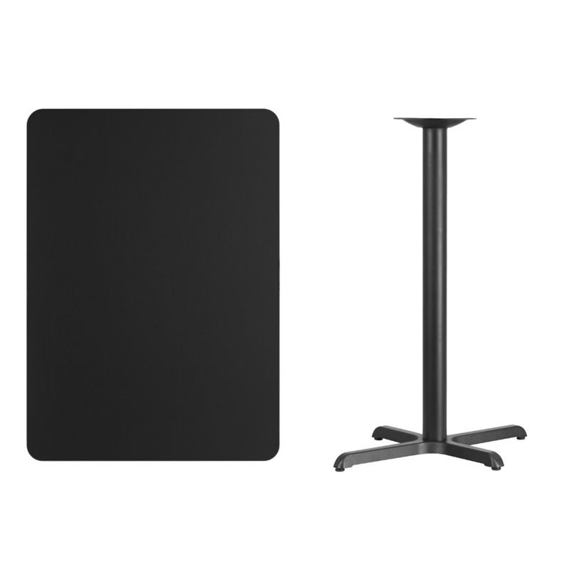 Flash Furniture 30X42 Laminate Table-X-Base In Black