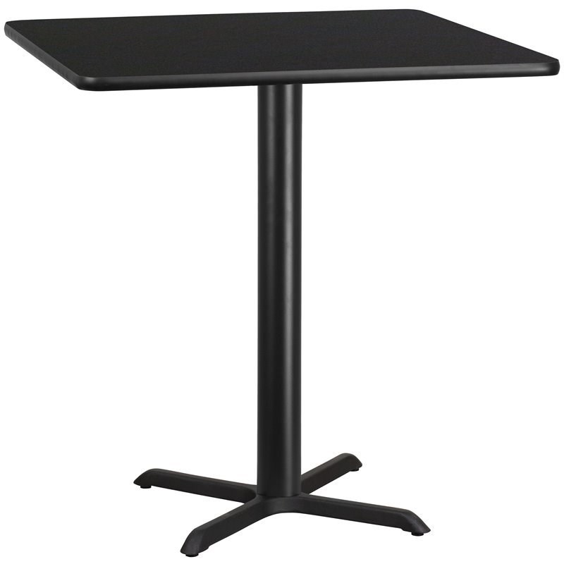 Flash Furniture 42Sq Laminate Table-X-Base In Black