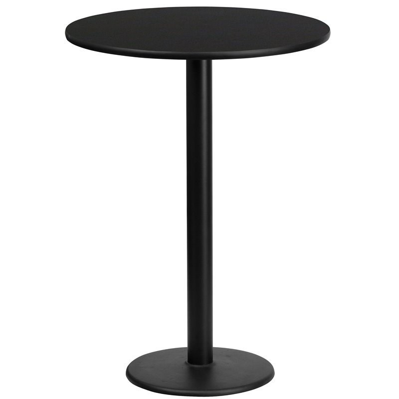 Flash Furniture 24Rd Laminate Table-Rd Base In Black