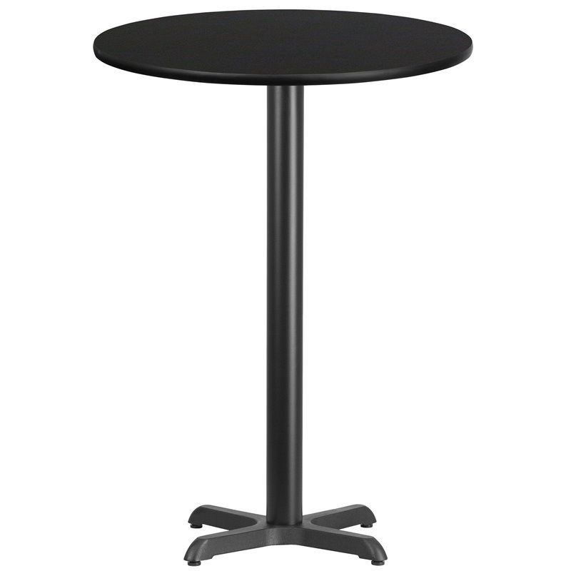 Flash Furniture 30Rd Laminate Table-X-Base In Black