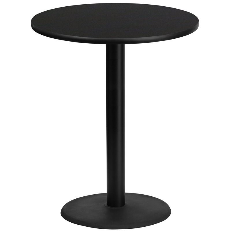 Flash Furniture 36Rd Laminate Table-Rd Base In Black