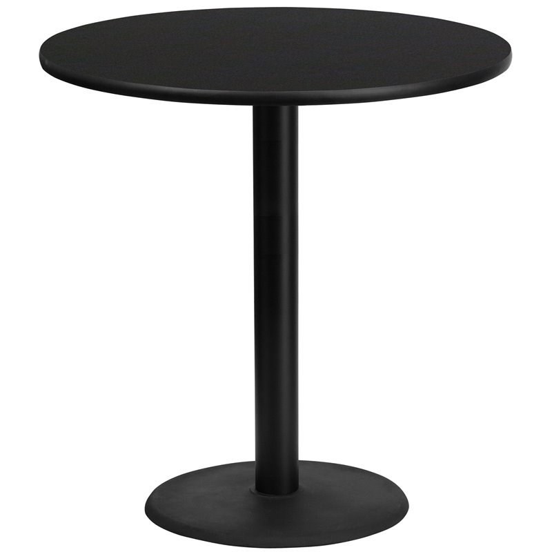 Flash Furniture 42Rd Laminate Table-Rd Base In Black