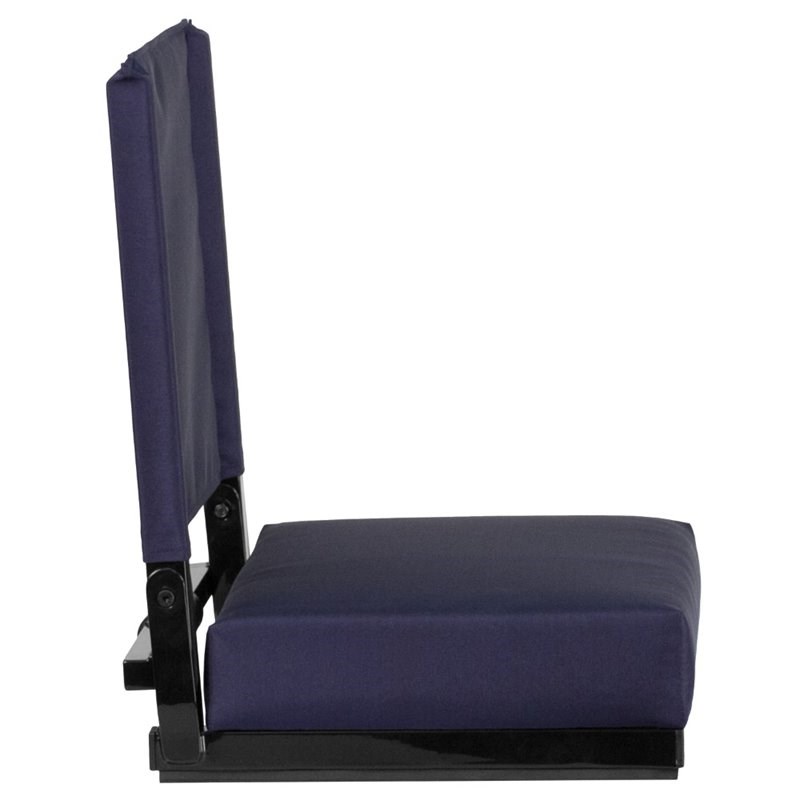 Flash Furniture Grandstand Comfort Seat in Aluminum Frame - Navy