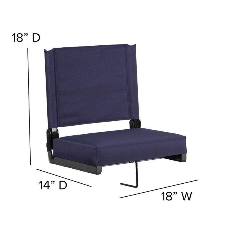 Flash Furniture Grandstand Comfort Seat in Aluminum Frame - Navy