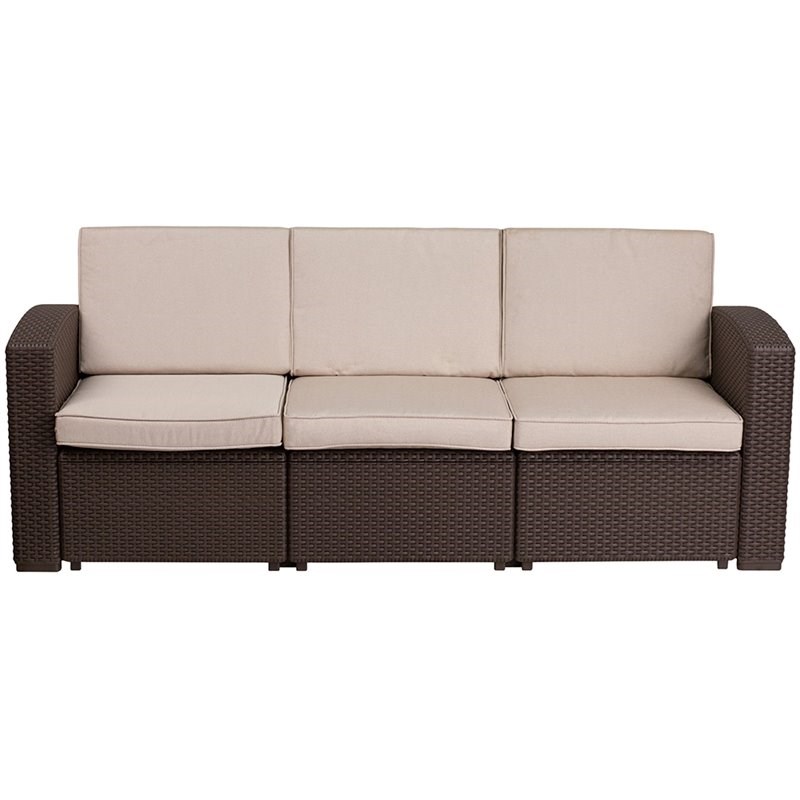 Flash Furniture Wicker Patio Sofa In Chocolate Brown And Beige Dad Sf1 3 Gg - Chocolate Brown Wicker Patio Furniture Flash Furniture Wicker Patio Sofa In Chocolate Brown And Beige Dad Sf1 3 Gg - Chocolate Brown Wicker Patio Furniture