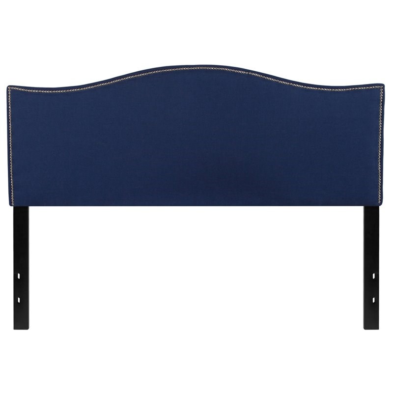 Flash Furniture Lexington Upholstered Queen Panel Headboard in Navy