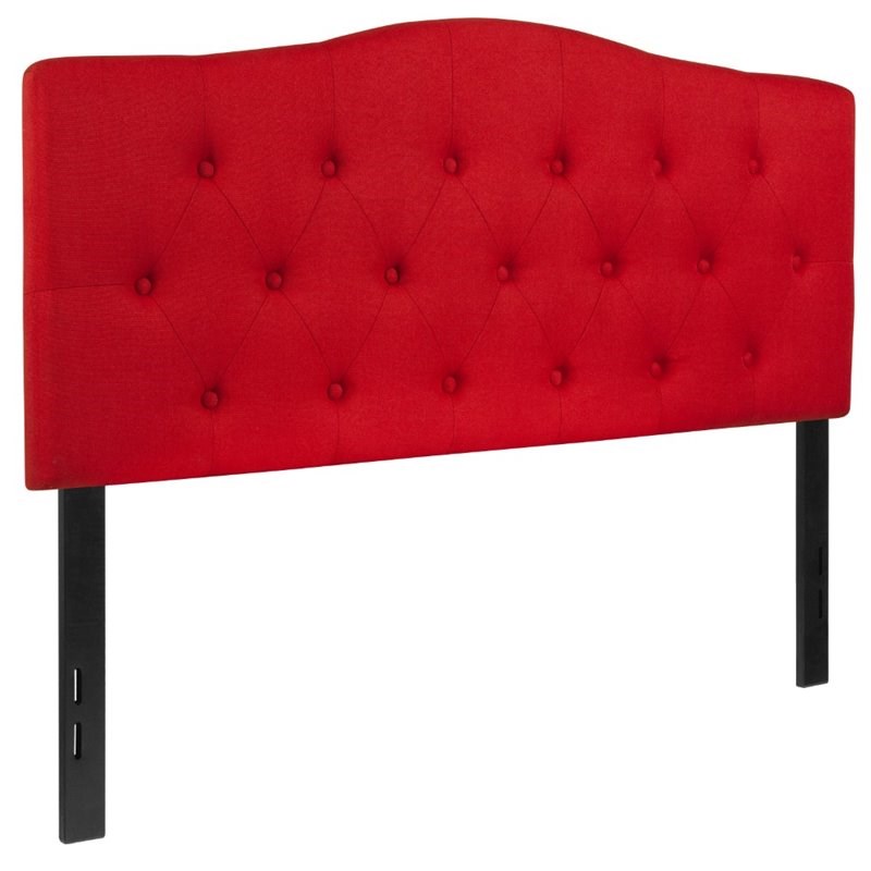 Flash Furniture Cambridge Tufted Full Panel Headboard in Red