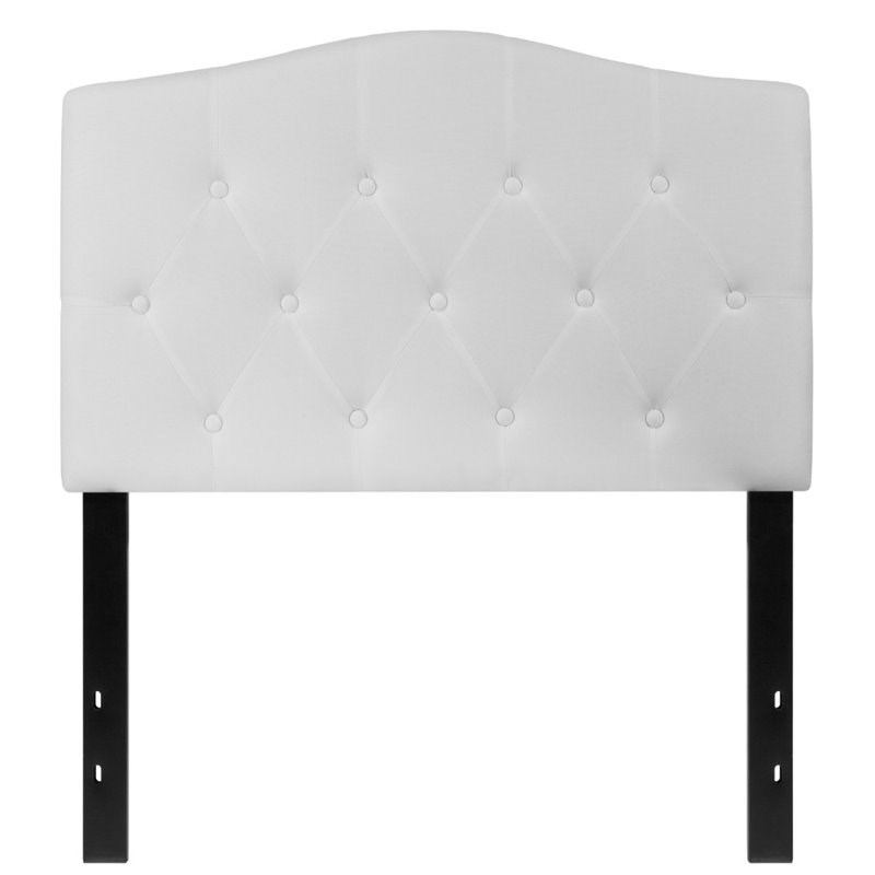 Flash Furniture Cambridge Tufted Twin Panel Headboard in White
