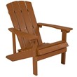 Flash Furniture Charlestown Faux Wood Adirondack Chair In Teak