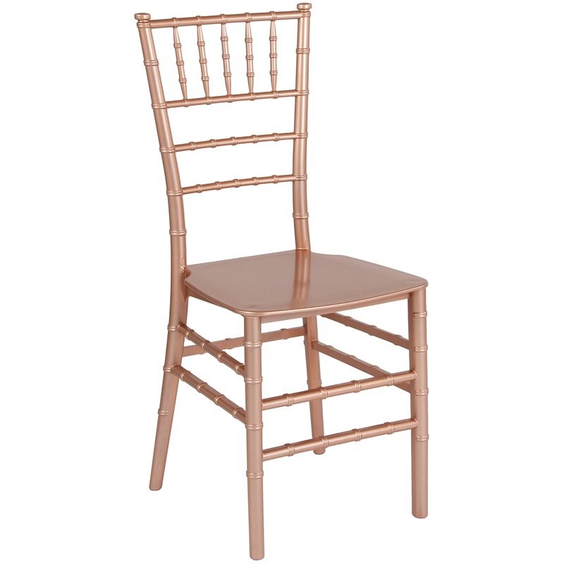 Flash Furniture Hercules Chiavari Dining Chair in Rose Gold
