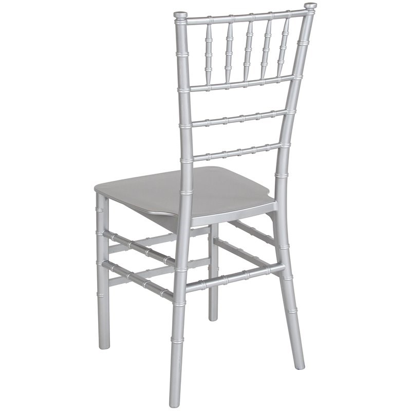 Flash Furniture Hercules Chiavari Dining Chair in Silver