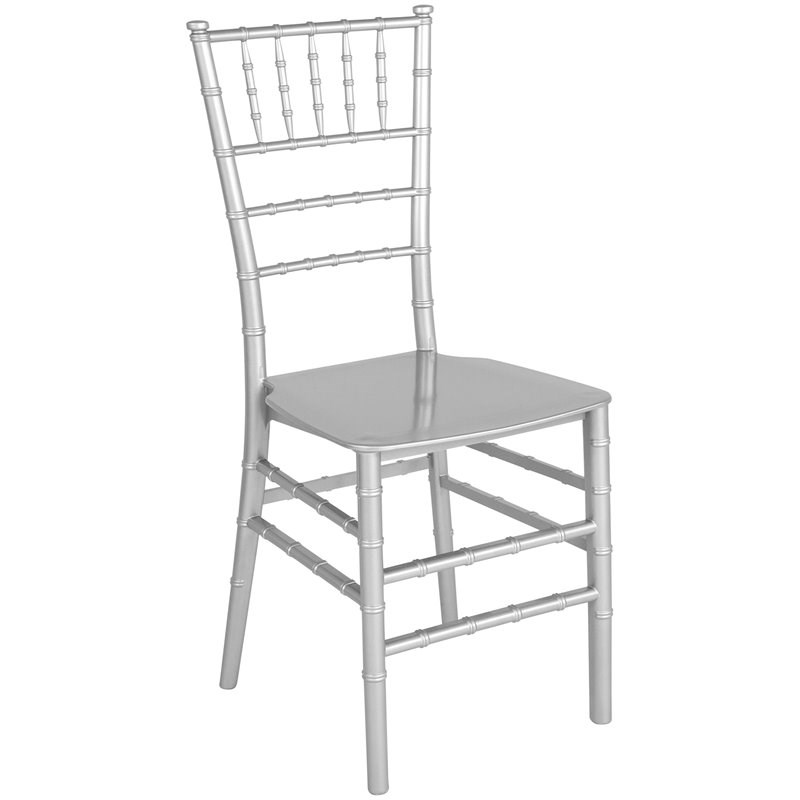 Flash Furniture Hercules Chiavari Dining Chair in Silver