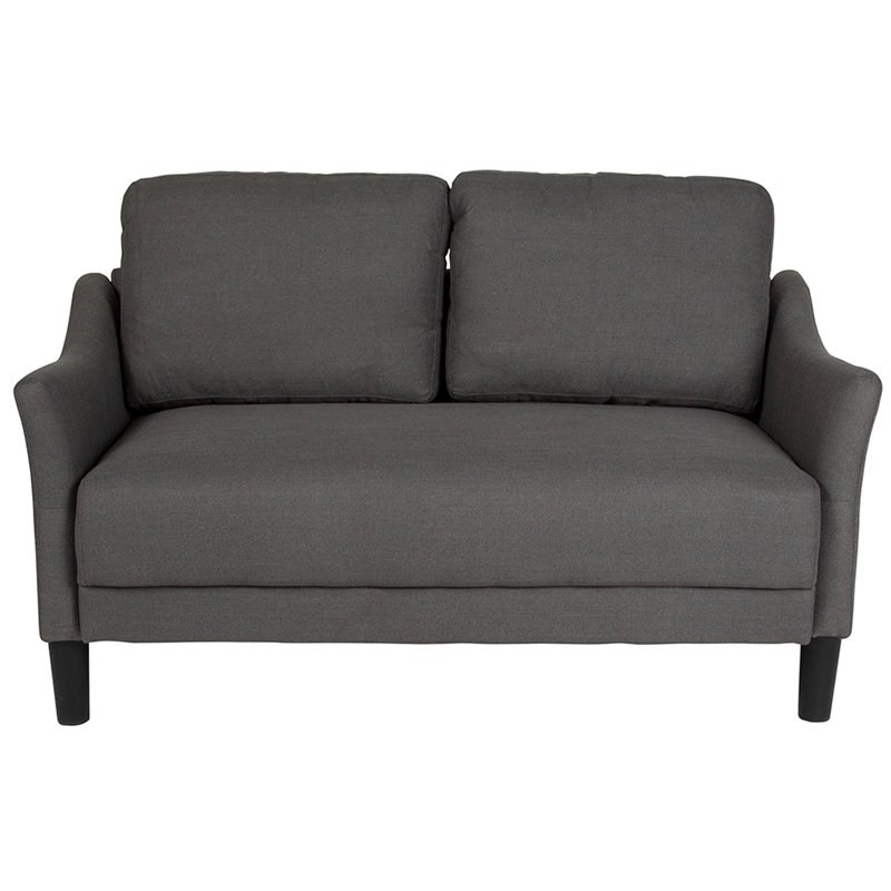 Flash Furniture Asti Loveseat in Dark Gray and Black