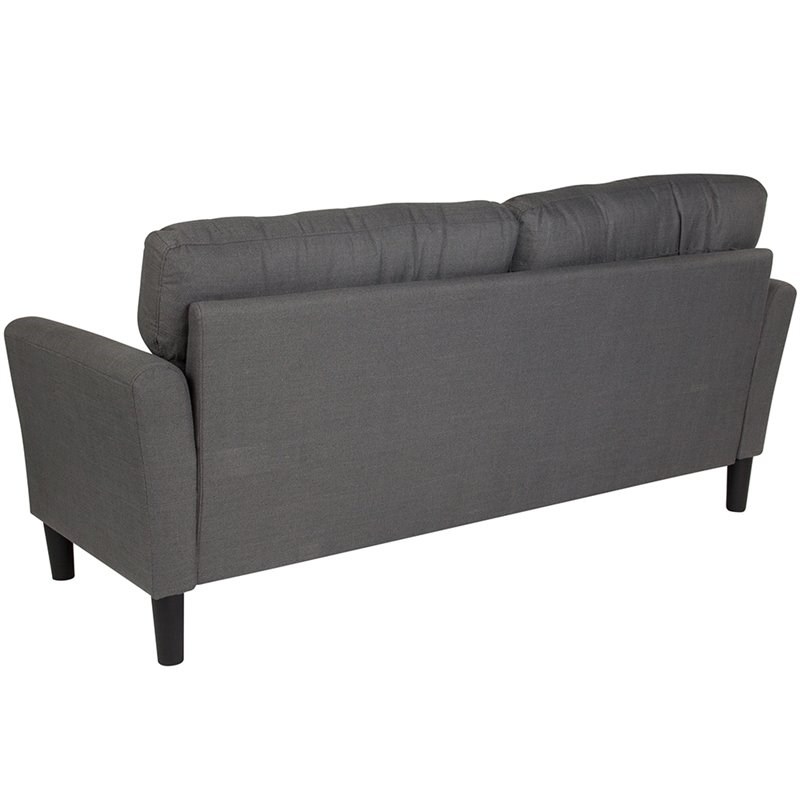 Flash Furniture Bari Sofa in Dark Gray and Black