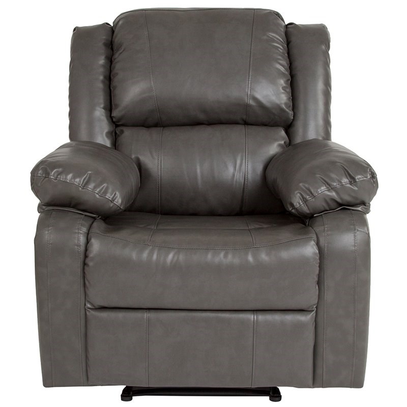 Flash Furniture Harmony Leather Recliner in Gray Homesquare