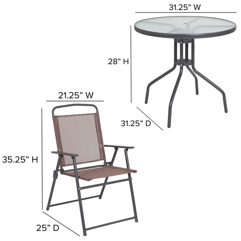Set of 4 Navy Folding Chairs Umbrella Table Flash Furniture Nantucket 6 Piece Patio Garden Table Set