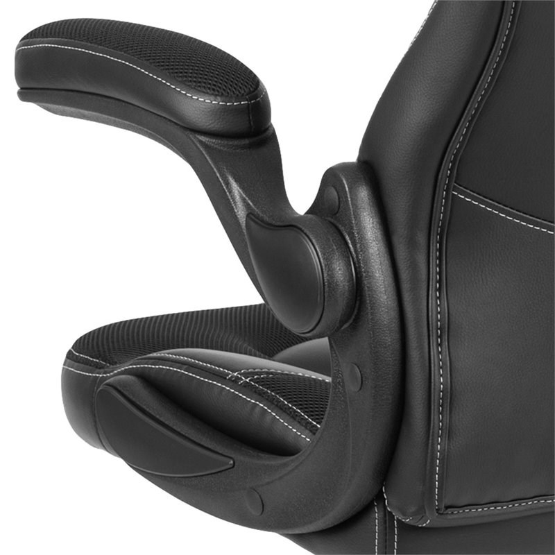 Flash Furniture X10 Ergonomic Faux Leather Racing Gaming Chair in Black