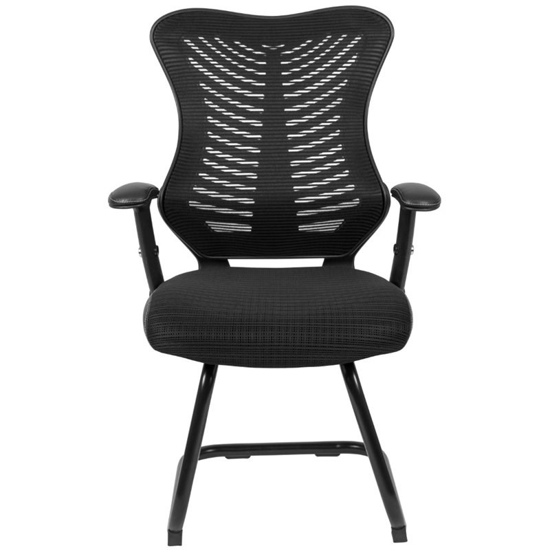 Flash Furniture Mesh Sled Base Office Chair in Black