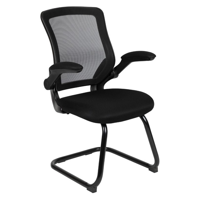 Flash Furniture Mesh Sled Base Office Chair in Black