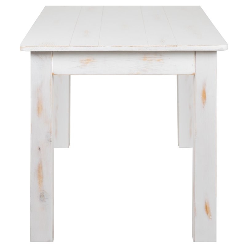 Flash Furniture 46X30 Rustic Farm Table In Antique Rustic White