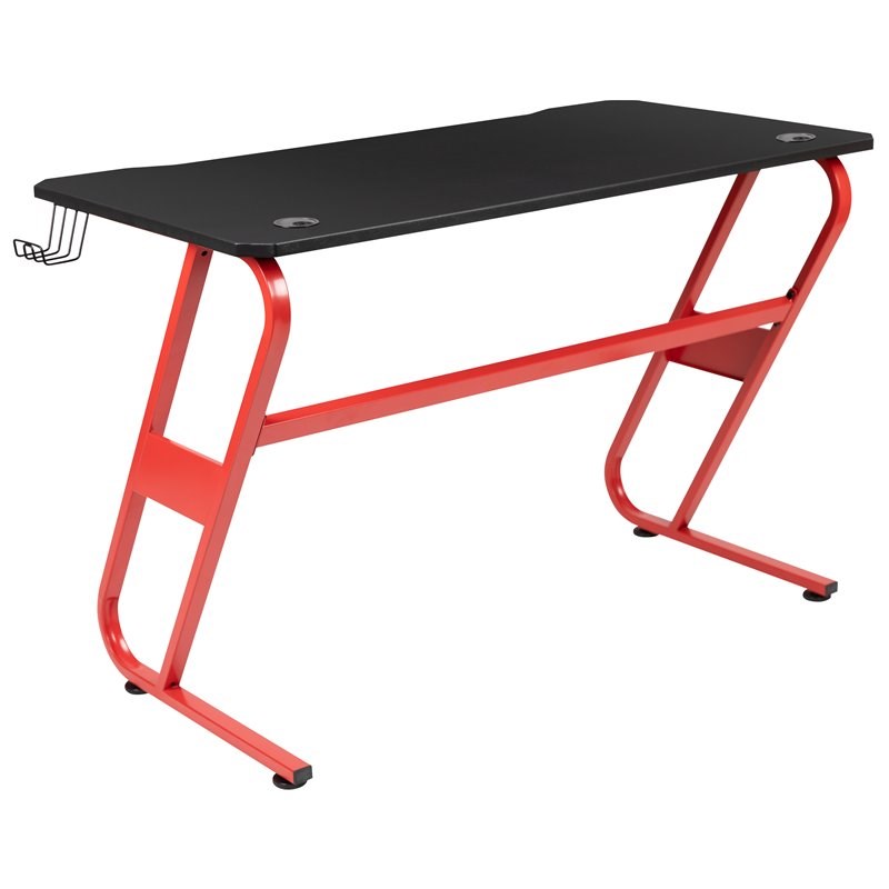 Flash Furniture Gaming Desk with Cup Holder in Red