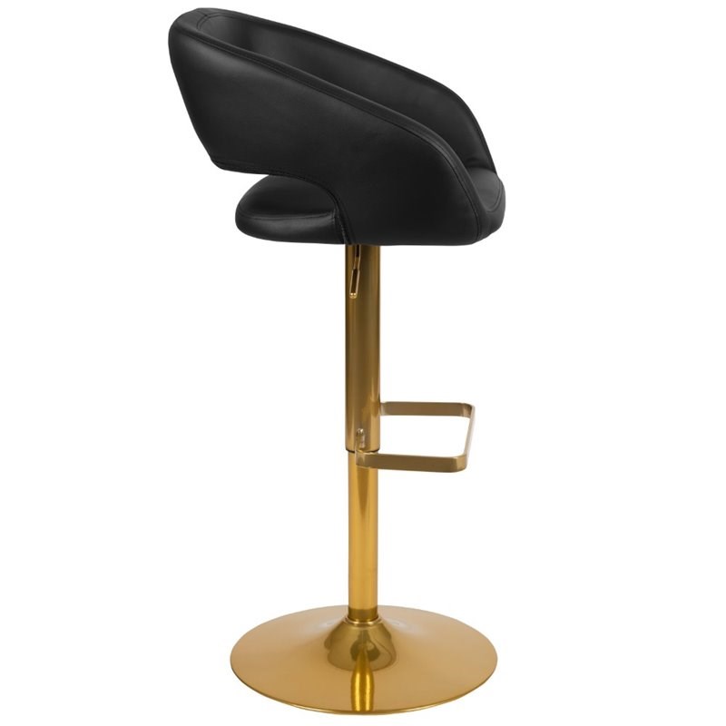 black and gold adjustable bar stools