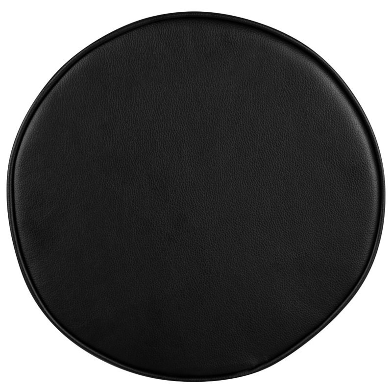 Flash Furniture Leather Adjustable Ergonomic Doctors Stool in Black