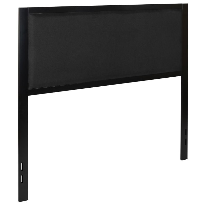 Flash Furniture Fabric Upholstered Full Metal Panel Headboard in Black