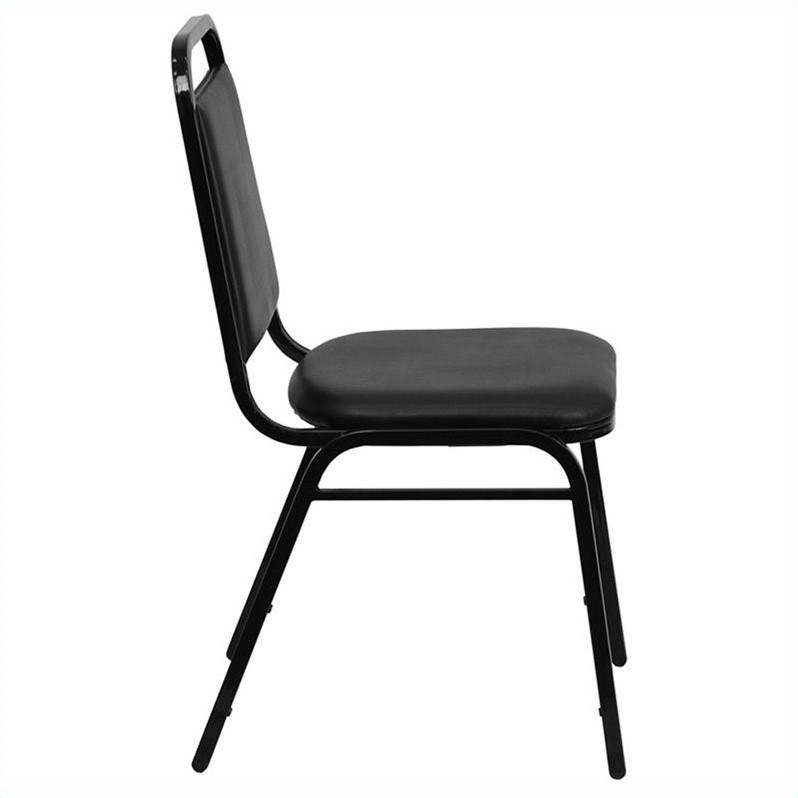 Flash Furniture Hercules Series Banquet Stacking Chair in Black