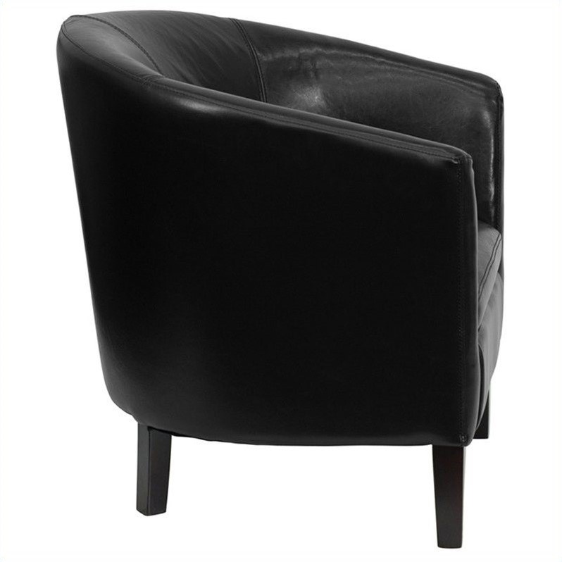 Flash Furniture Barrel Shaped Guest Chair in Black