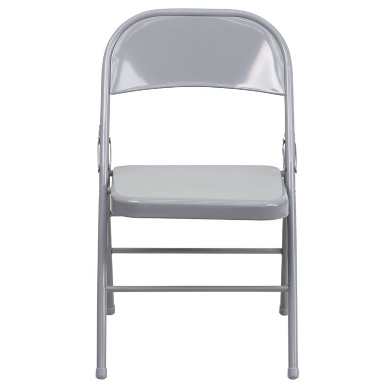Flash Furniture Hercules Metal Folding Chair in Gray