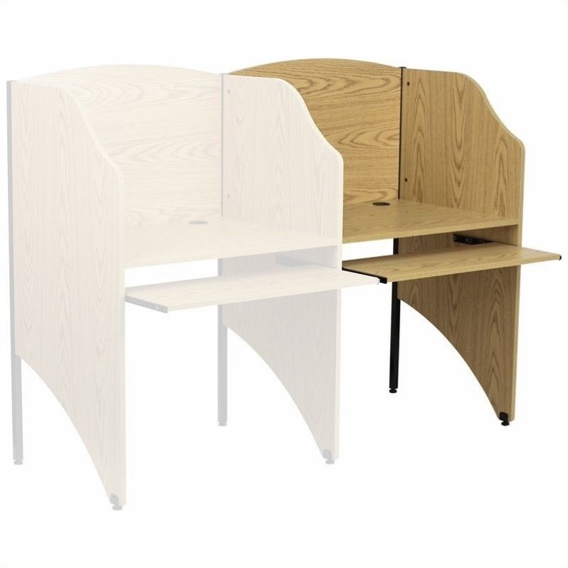 Flash Furniture Add-on Study Carrel in Oak