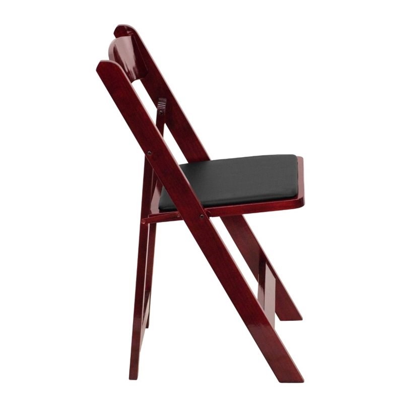 Flash Furniture Wood Folding Chair in Mahogany