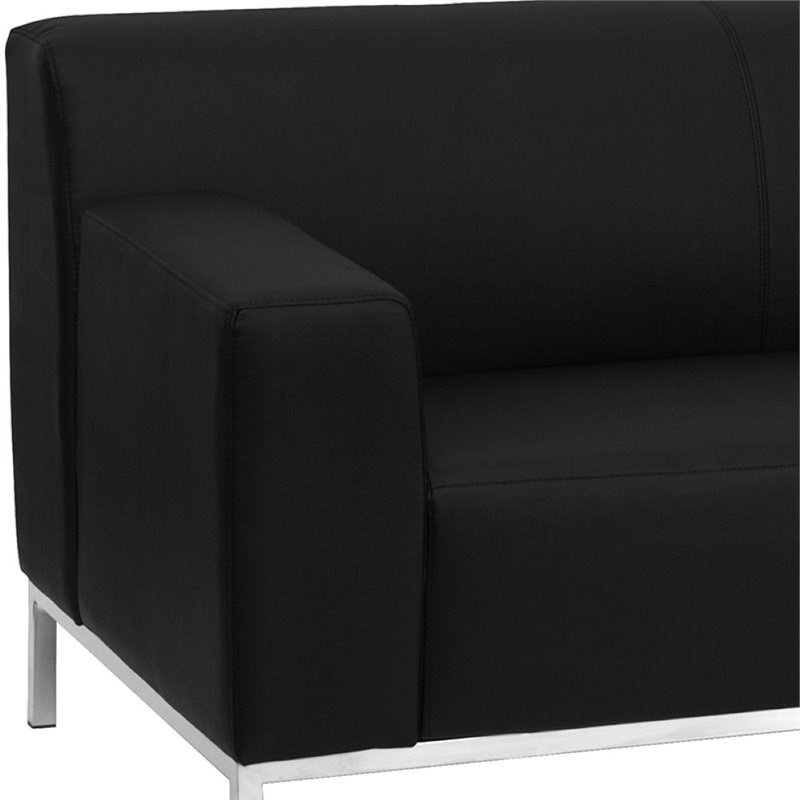 Flash Furniture Hercules Definity Series Love Seat in Black