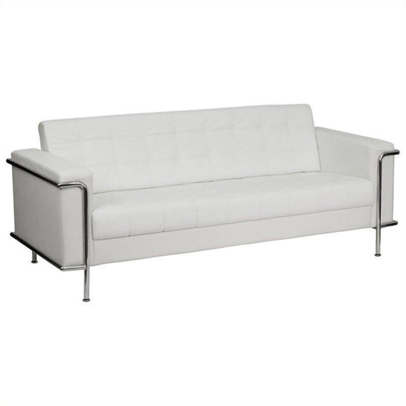 Flash Furniture Hercules Lesley Series Contemporary Sofa in White