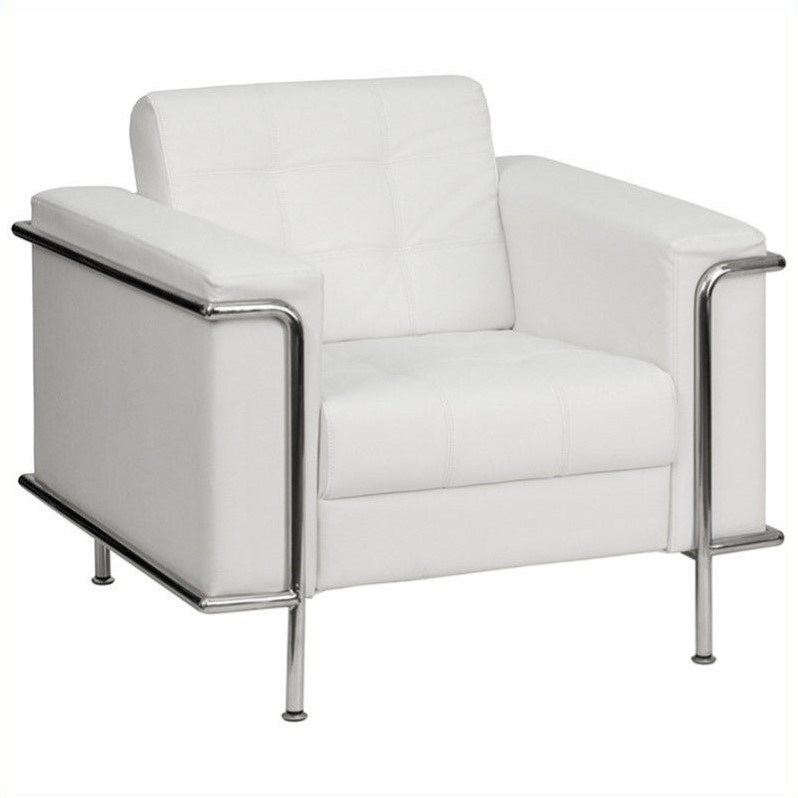 Flash Furniture Hercules Lesley Series Contemporary Chair in White
